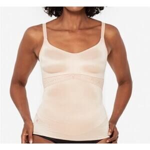 Ruby Ribbon Lace Full Support Cami 44 Beige Style #3024 Adjustable Shape Wear